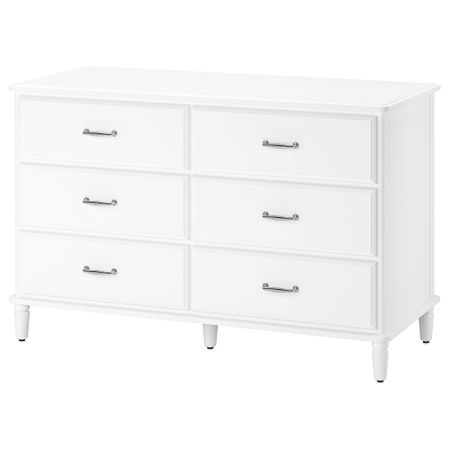 Комод с 6 ящиками, белый, 127x81 см IKEA TYSSEDAL ТИССЕДАЛЬ 202.937.14