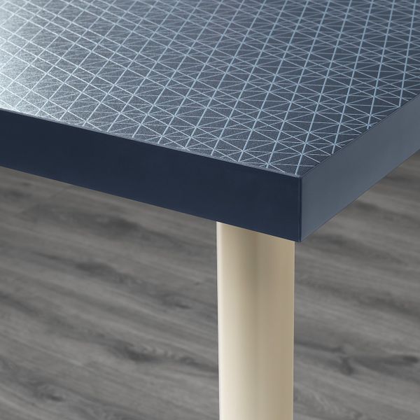 Стол, геометрический синий, бежевый, 120x60 см IKEA ЛИННМОН / АДИЛЬС 592.141.55 - схема-чертеж с размерами