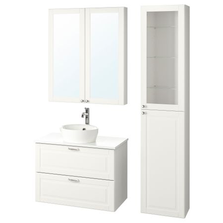 Комплект мебели для ванной, 6 предмета, 82 cm IKEA KATTEVIK КАТТЕВИК, GODMORGON ГОДМОРГОН, TOLKEN ТОЛКЕН 793.895.02