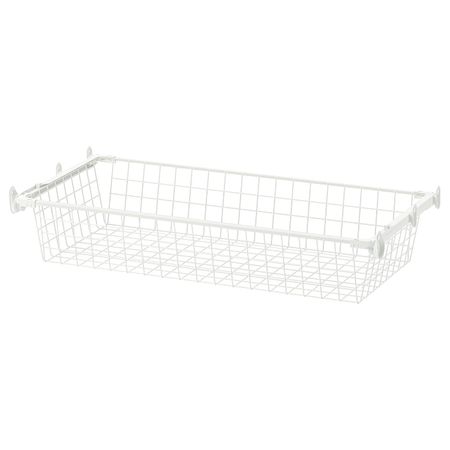 Проволочные корзина с направляющими, белый 80x40 см IKEA HJÄLPA ХЭЛПА 092.417.69