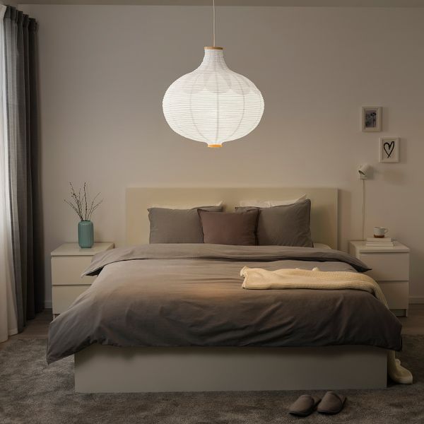 Абажур для подвесного светильника, в форме луковицы/белый 57 см IKEA RISBYN РИСБЮН 804.056.81 - фото 5