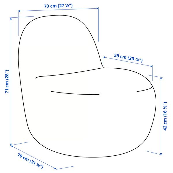 IKEA, дополнительный ракурс - схема-чертеж с размерами