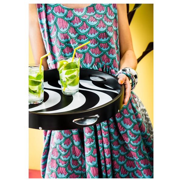 Поднос ТИЛЛФЭЛЛЕ, черный (44 см) - схема-чертеж с размерами