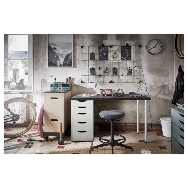 Письменный стол, 120x60 см, темно-серый-белый IKEA ALEX АЛЕКС, LAGKAPTEN ЛАГКАПТЕН 394.168.14 - фото 6