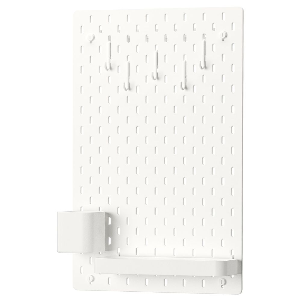 Настенная панель, комбинация, белый 36x56 см IKEA SKÅDIS СКОДИС 693.039.00 - фото 1