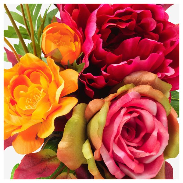 Искусственное растение в горшке ФЕЙКА, оформление темно-красный (15 см) - схема-чертеж с размерами