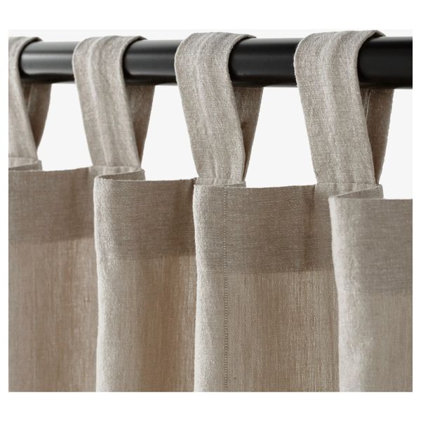 Гардины с прихватом, 1 пара ЛЕНДА, светло-бежевый (140x300 см) - фото 3