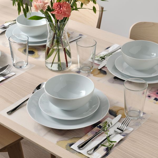 Салфетка под приборы, 40x30 см, с рисунком цветок, разноцветный IKEA SOMMARFLOX 205.494.37 - фото 4