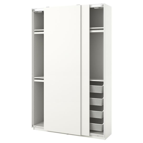 Гардероб, комбинация, белый 150x44x236 см IKEA PAX ПАКС / HASVIK ХАСВИК 993.842.59 - фото 1