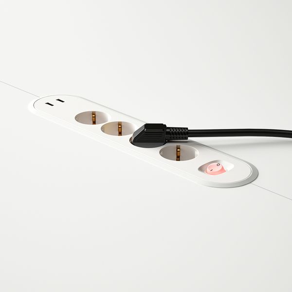 Столешница, 120 см, круглой формы, белый IKEA MITTZON 105.156.16 - фото 4