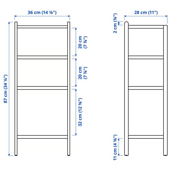 IKEA, дополнительный ракурс - схема-чертеж с размерами