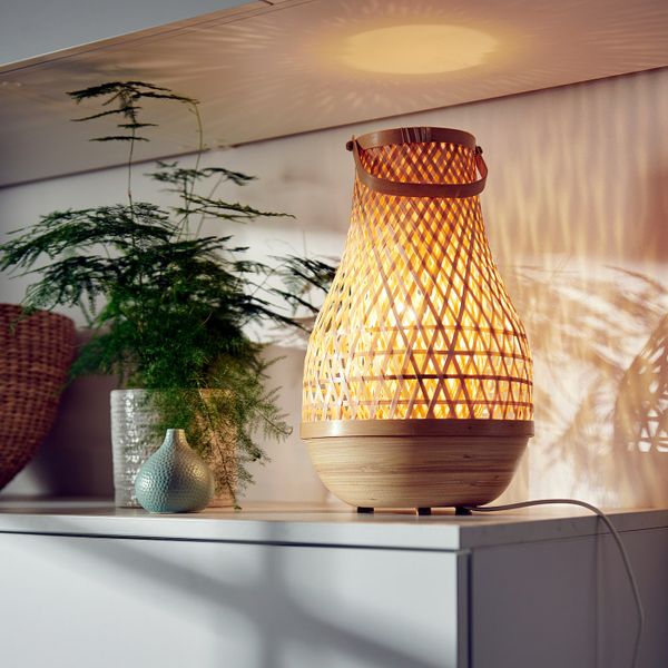 Лампа настольная, бамбук/ручная работа 36 см IKEA MISTERHULT МИСТЕРГУЛЬТ 604.376.35 - фото 3