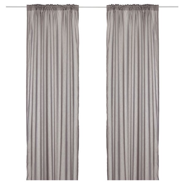 Гардины, 1 пара ВИВАН, серый (145x300 см) - фото 1