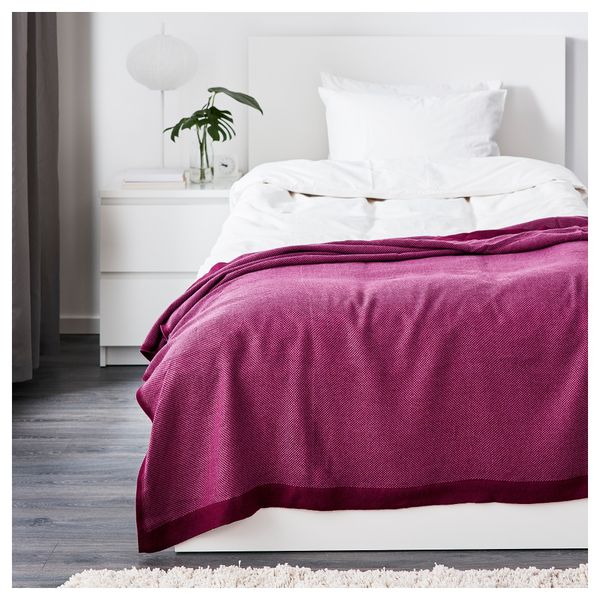 Плед ХЕНРИКА, сиреневый (120x180 см) - схема-чертеж с размерами