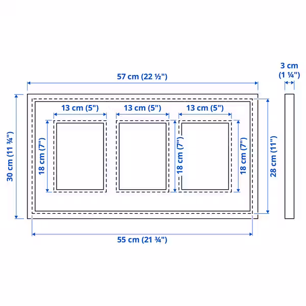 IKEA, дополнительный ракурс - схема-чертеж с размерами