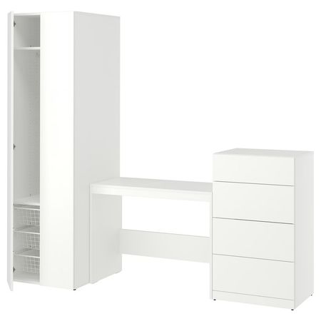 LASTARE Комбинация д/хранения - белый/стол/ 220x62x200 см