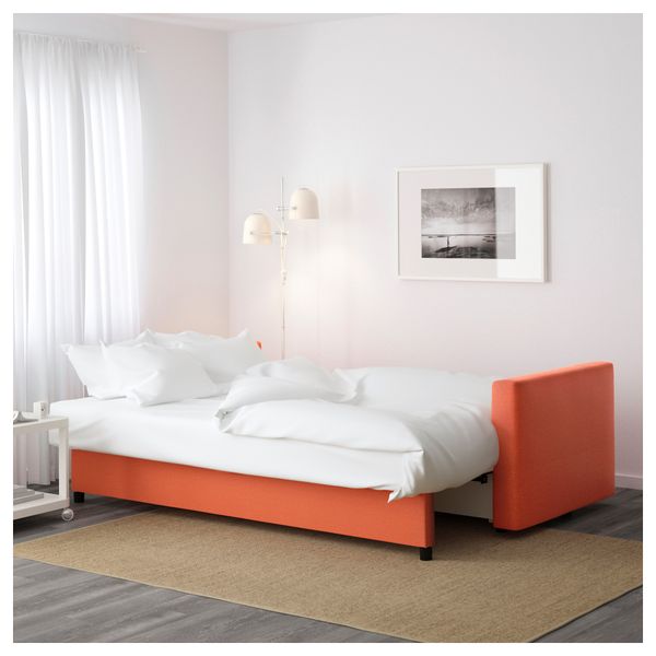 Диван-кровать 3-местный ФРИХЕТЭН, Шифтебу темно-оранжевый - фото 5