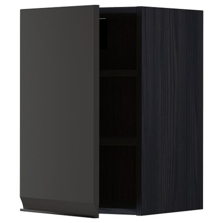 Навесной шкаф с полками, черный, Upplöv матовый антрацит, 40x60 см IKEA METOD МЕТОД 094.955.01