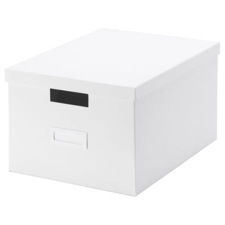 Коробка с крышкой ТЬЕНА, белый (27x35x20 см)