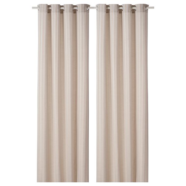 Гардины, 2 шт., бежевый 145x300 см IKEA MAJRID МАЙРИД 204.698.74 - фото 1