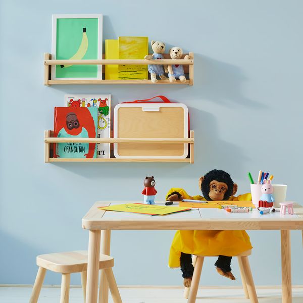 FLISAT Настенный модуль для хранения - светлая беленая сосна 70x9x16 см - фото 4