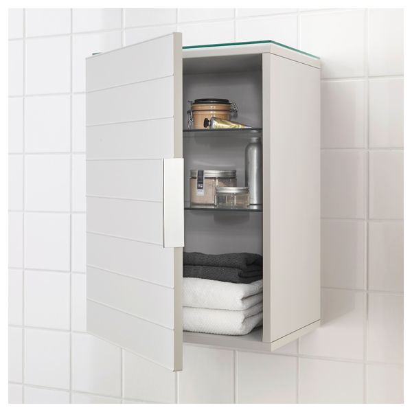 Навесной шкаф с 1 дверцей ГОДМОРГОН, светло-серый (40x32x58 см) - схема-чертеж с размерами