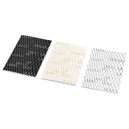 Книжка для записей ЛАНКМОЙ, белый, черный золотой (3 шт)