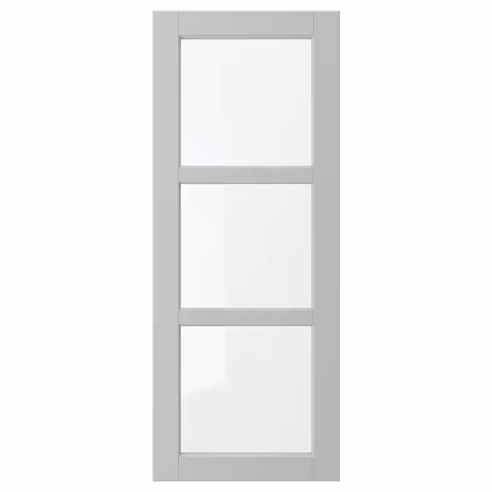 LERHYTTAN Стеклянная дверь - светло-серый 40x100 см - фото 1