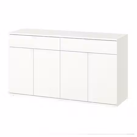 VIHALS Сервант - белый 140x37x75 см