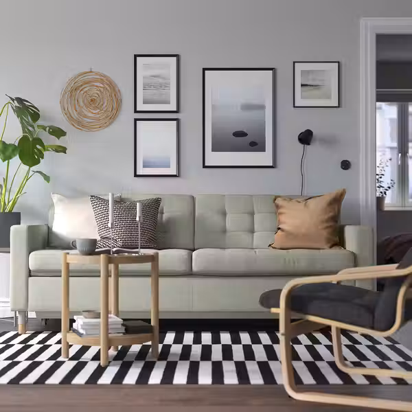 LANDSKRONA 3-местный диван-кровать - Gunnared светло-зеленый/дерево - фото 5