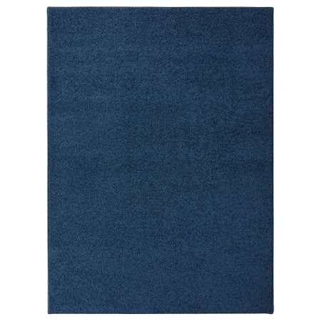 Ковер, длинный ворс АЛЛЕРСЛЕВ, темно-синий (133x180 см)
