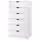 NORDLI Комод с 6 ящиками - белый 80x145 см
