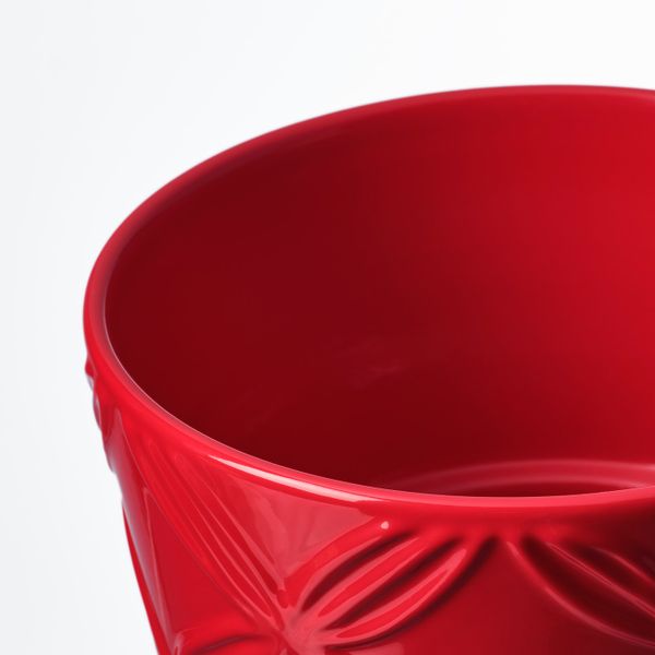 Кашпо, с рисунком красный, 12 см IKEA ВИНТЕРФЕСТ 204.329.13 - схема-чертеж с размерами