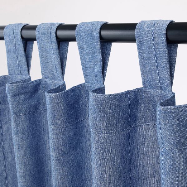Гардины с прихватом, 2 шт., ярко-синий 140x300 см IKEA LENDA ЛЕНДА 803.961.82 - фото 2
