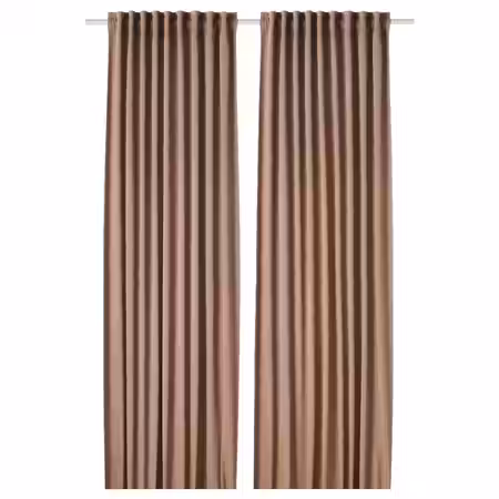 TIBAST Затемняющие гардины, 2 шт. - темно-красный/с лентой 145x300 см