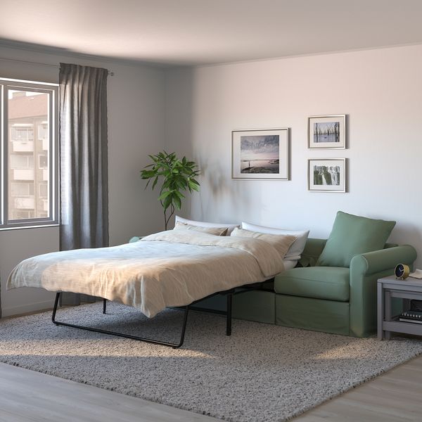 3-местный диван-кровать, Ljungen светло-зеленый IKEA GRÖNLID 095.365.92 - фото 4