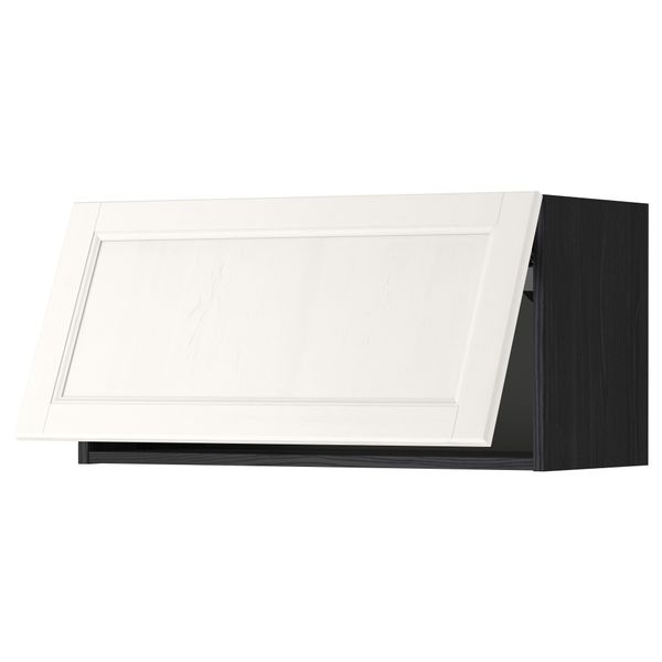 Горизонтальный навесной шкаф МЕТОД, черный, Лаксарби белый - схема-чертеж с размерами