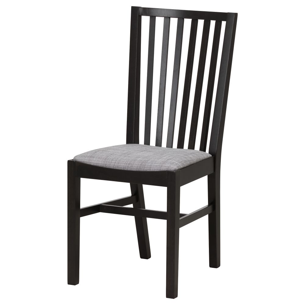 Стул НОРНЭС, черный, Исунда серый - фото 1