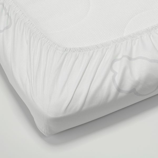 Детское постельное белье, 3 предмета, облако, серый, 60x120 см IKEA RINGDUVA 405.411.95 - фото 6