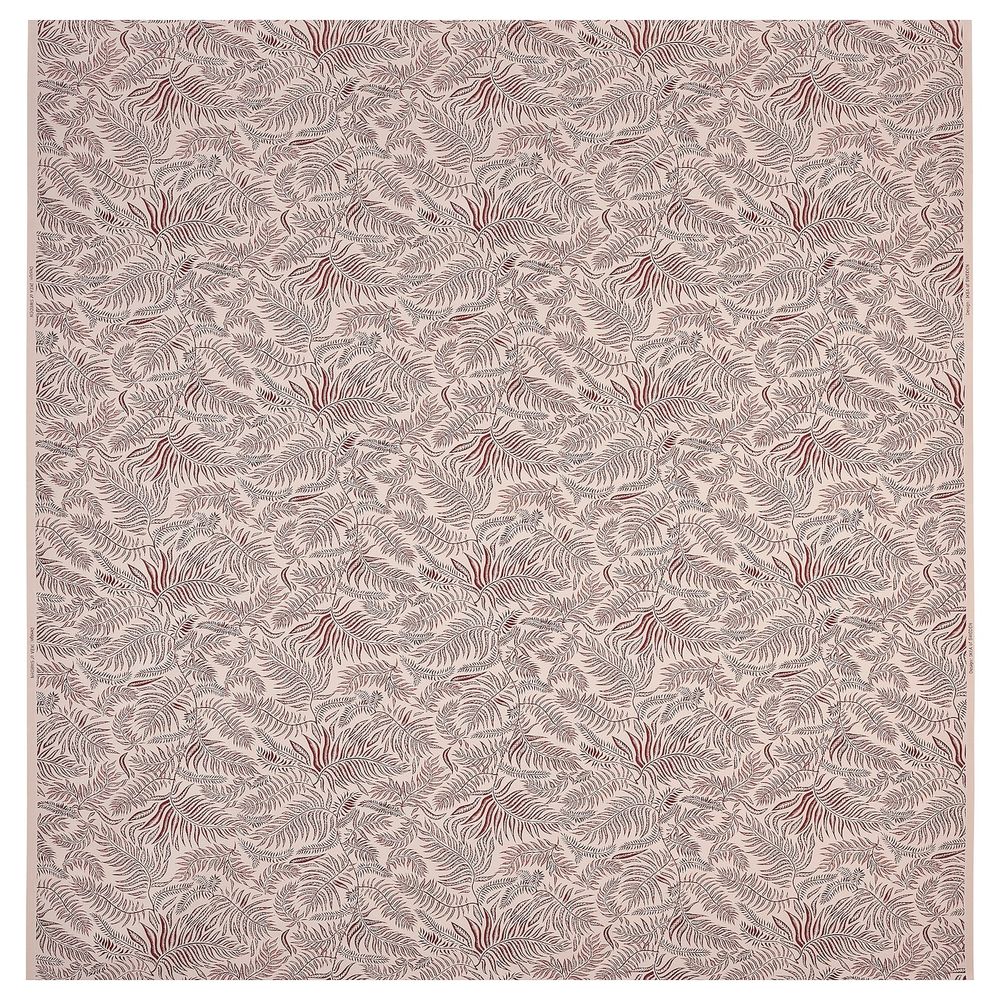 Ткань, неокрашенный темно-красный/орнамент «листья» 150 см IKEA HAKVINGE ХАКВИНГЕ 404.765.81 - фото 1