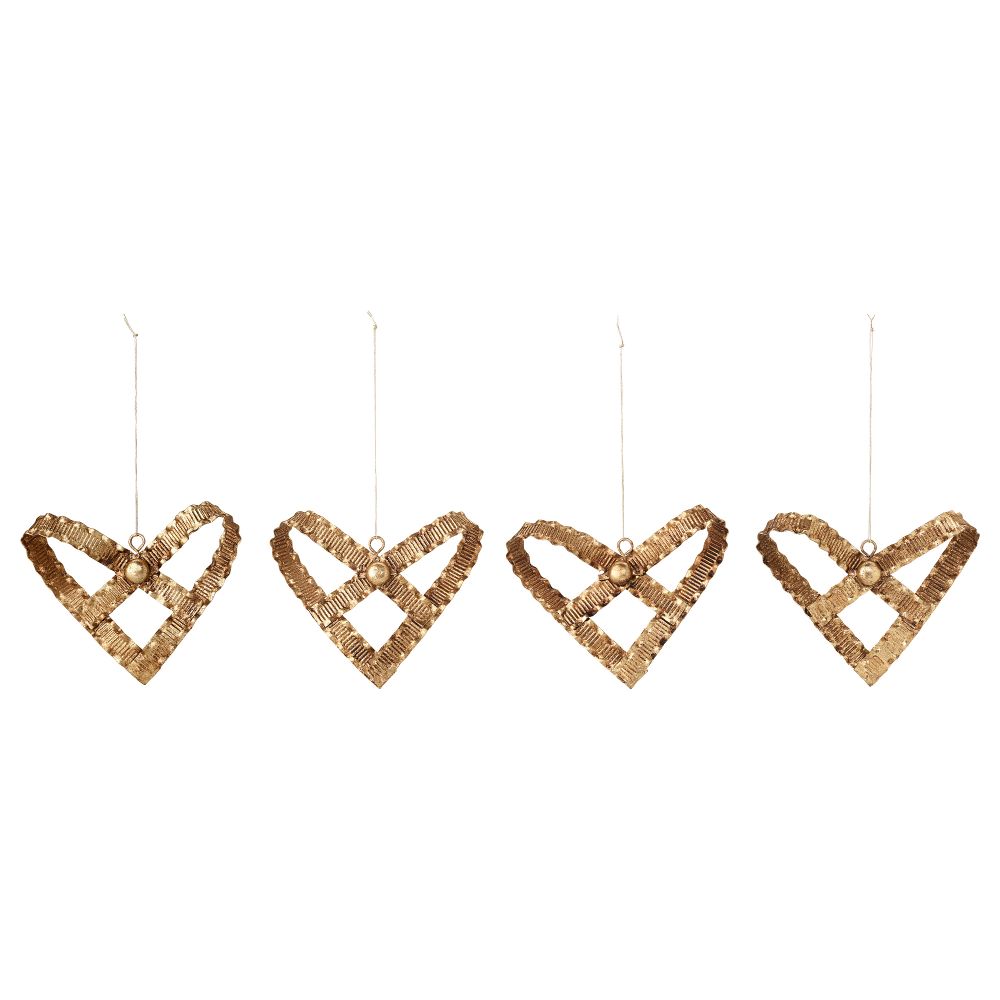 Украшение подвесное ВИНТЕР 2015, сердце, золотой - фото 1