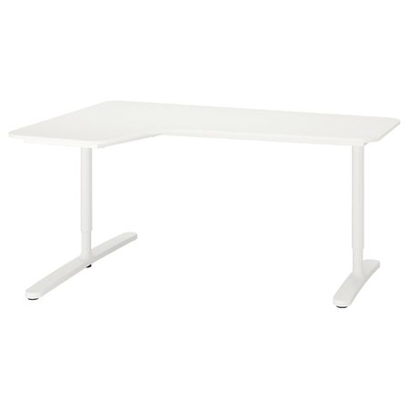 Угловой письменный стол левый, белый 160x110 см IKEA BEKANT БЕКАНТ 292.784.55