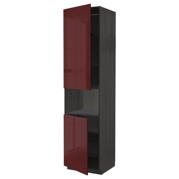 Высокий шкаф для СВЧ, 2 дверцы, полки, 60x60x240 cm IKEA METOD МЕТОД 194.620.34 - фото 2