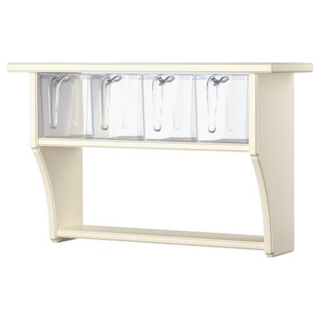 Навесная полка с ящиками СТЕНСТОРП, белый (60x37 см)