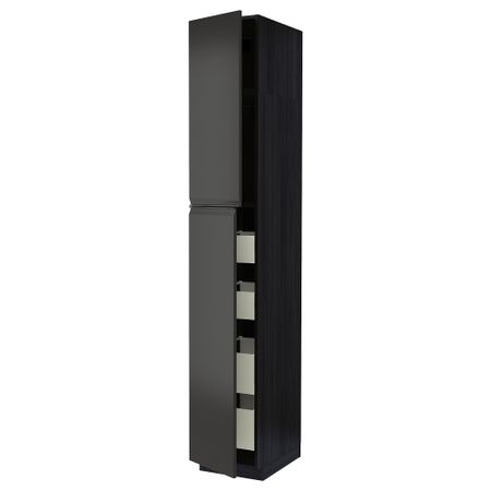 Высокий шкаф, 2 дверцы, 4 ящика IKEA METOD МЕТОД, MAXIMERA МАКСИМЕРА 394.956.51