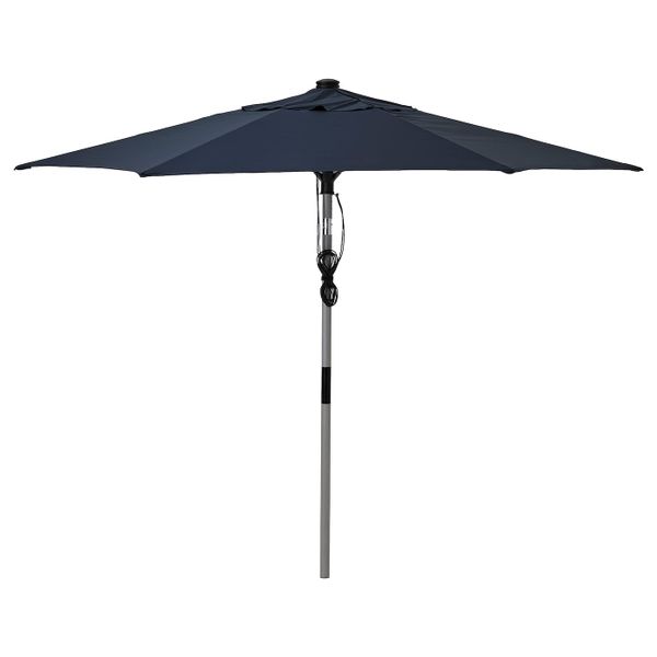 Зонт от солнца, серый под дерево/темно-синий 300 см IKEA БЕТСО / ЛИНДЭЙА 693.247.52 - фото 1