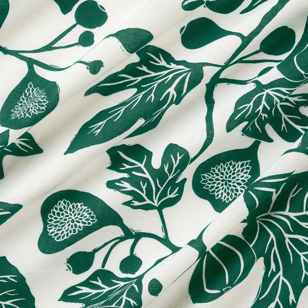 Гардины, 1 пара, белый/темно-зеленый 145x300 см IKEA ALPKLÖVER АЛЬПКЛЁВЕР 004.598.14 - фото 2