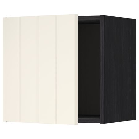 Шкаф навесной МЕТОД, черный, Хитарп белый с оттенком