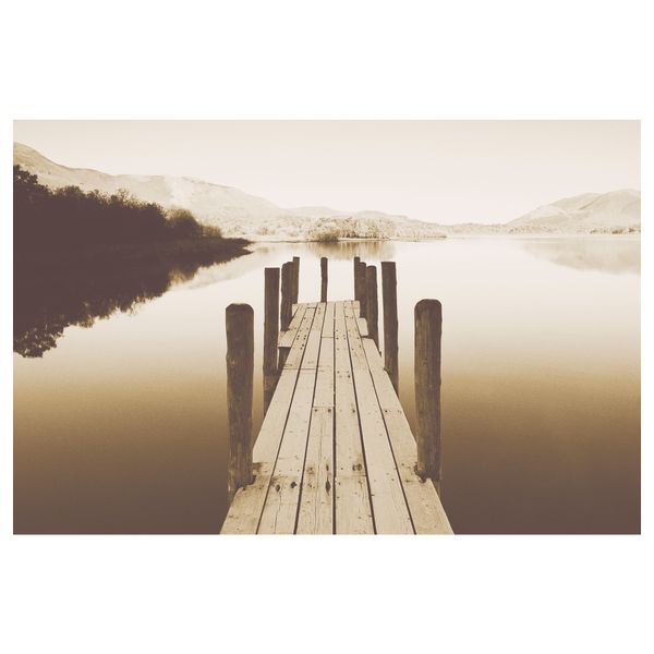 Картина БЬЁРКСТА, Пристань на рассвете (78x118 см) - схема-чертеж с размерами