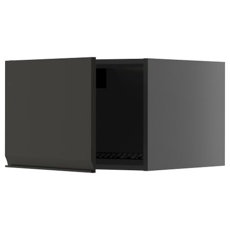 Верхний шкаф для холодильник, морозильник, черно-серый, Upplöv матовый антрацит, 60x40 см IKEA METOD МЕТОД 595.877.96
